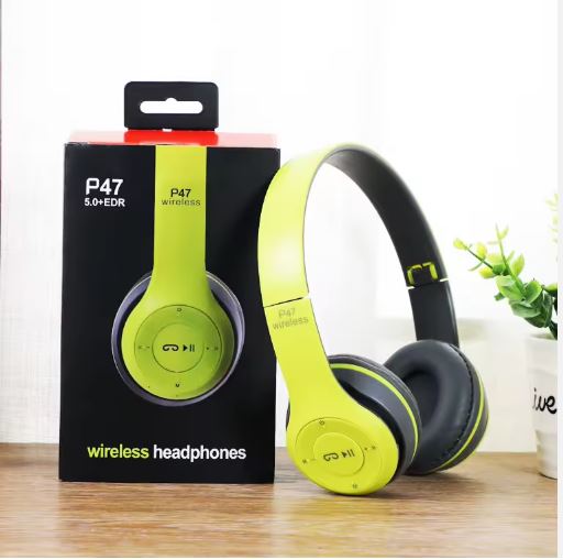 Earphones Gaming Headset Handsfree P47 Wireless Cheap Price Headphones Over Ear Cordless Earphones With Mic