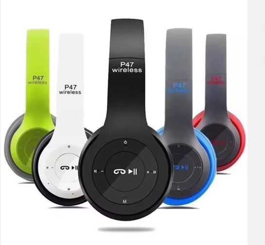 Earphones Gaming Headset Handsfree P47 Wireless Cheap Price Headphones Over Ear Cordless Earphones With Mic