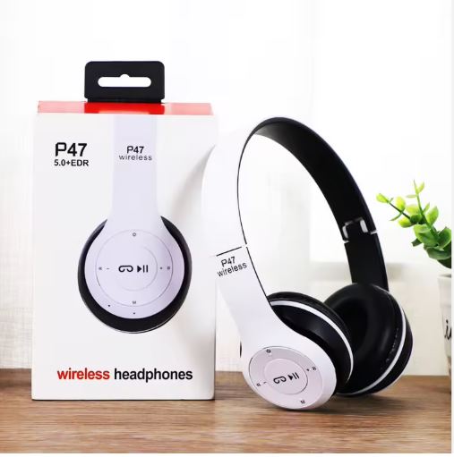 Earphones Gaming Headset Handsfree P47 Wireless Cheap Price Headphones Over Ear Cordless Earphones With Mic