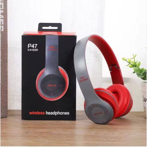 Earphones Gaming Headset Handsfree P47 Wireless Cheap Price Headphones Over Ear Cordless Earphones With Mic