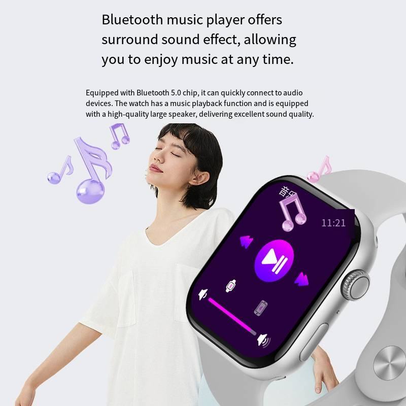 DENIXI New S11 Smartwatch with NFC Payment, PositioningVoice Assistant, Health Monitoring, Men's and Women's Smart Sports Watch
