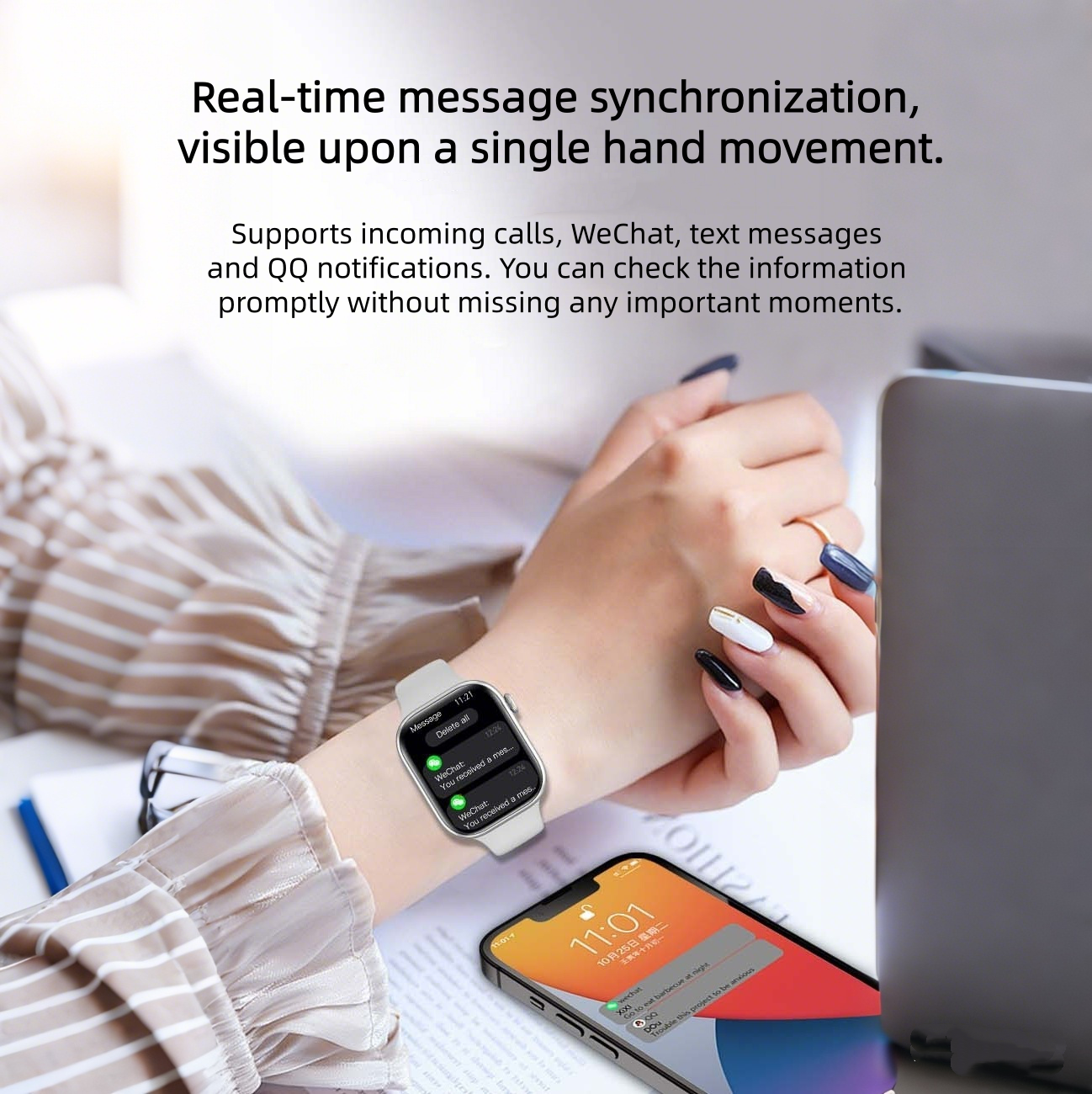 2024 New Ultra Thin Smart Watch KM88 for Women, 3D Dynamic Interface 1.32inch AMOLED Screen Call Gold Silver Round Smartwatch
